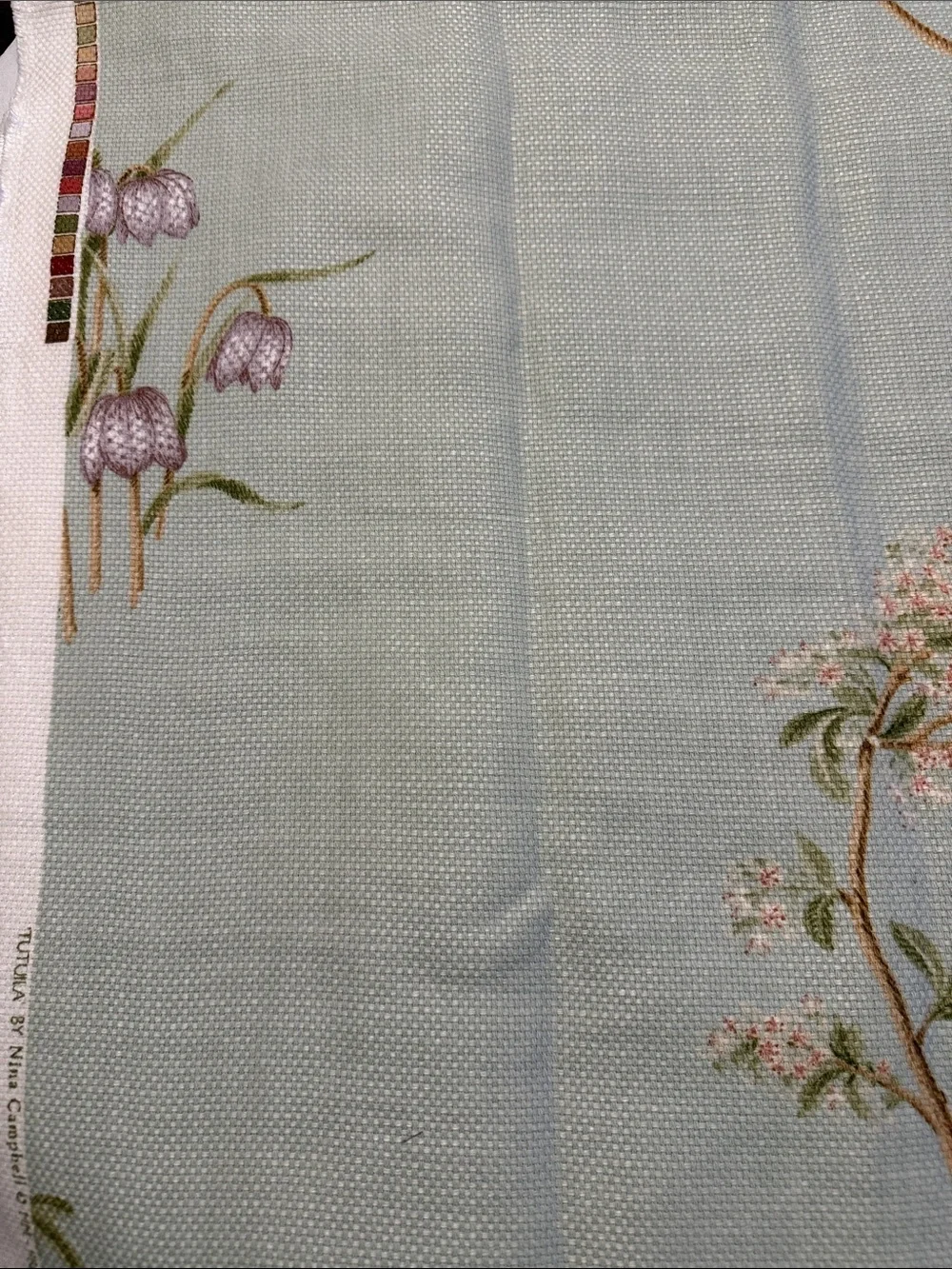 Tutuila Fabric by Nina Campbell Floral Linen- 54”x48”